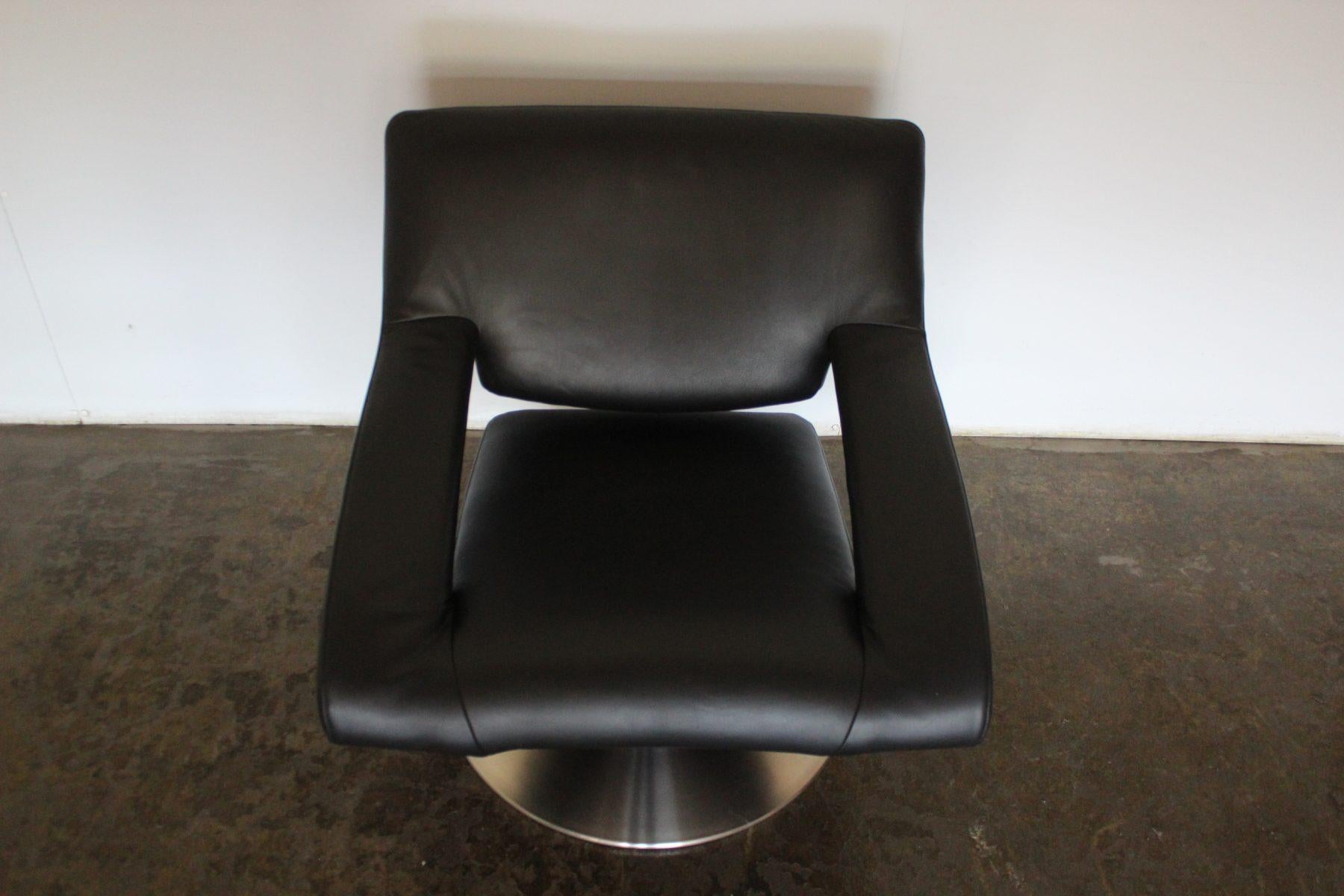 Sensational Rare Immaculate De Sede Ds255/01 Reclining Armchair in Black Leather For Sale 2