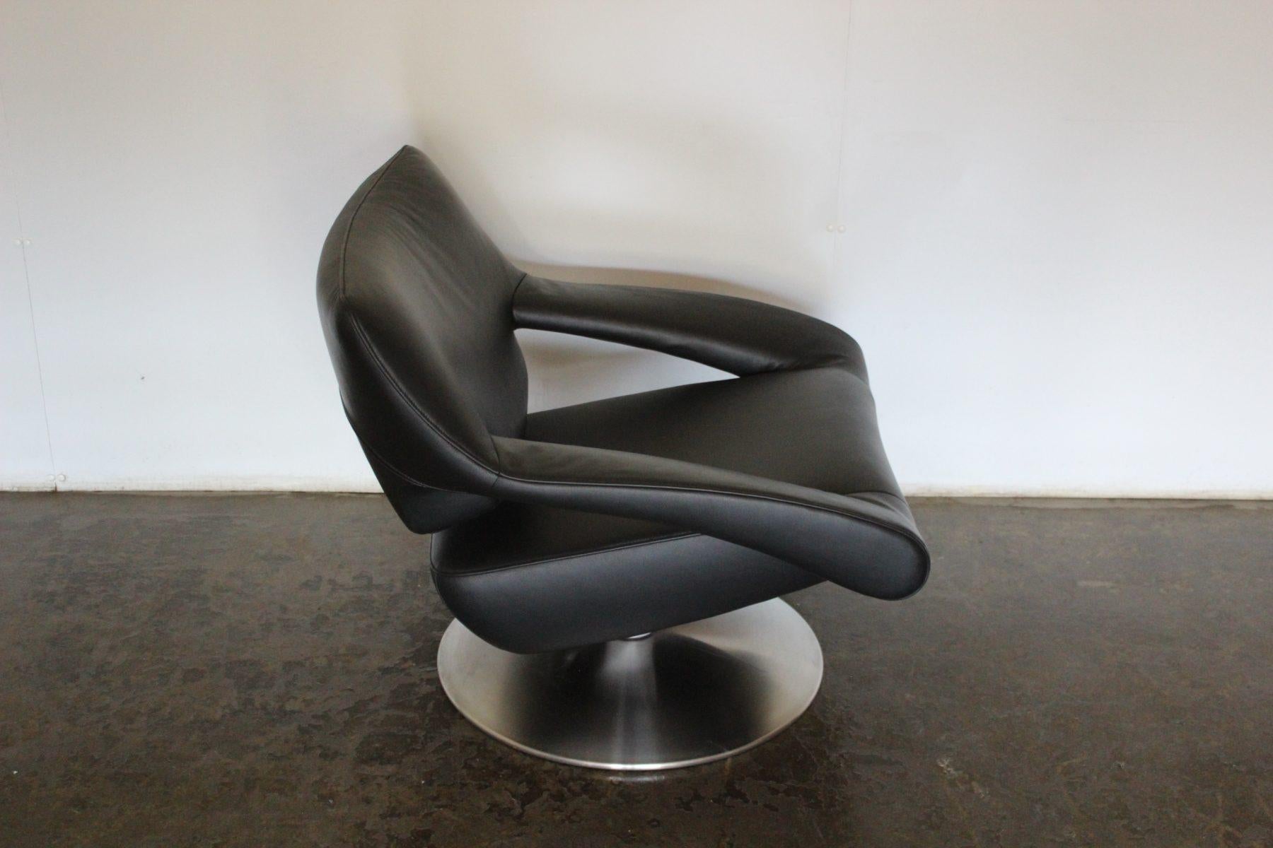 Sensational Rare Immaculate De Sede Ds255/01 Reclining Armchair in Black Leather For Sale 3
