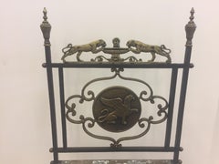 Sensational Sculptural Neoclassical Oscar Bach Iron and Brass Chair