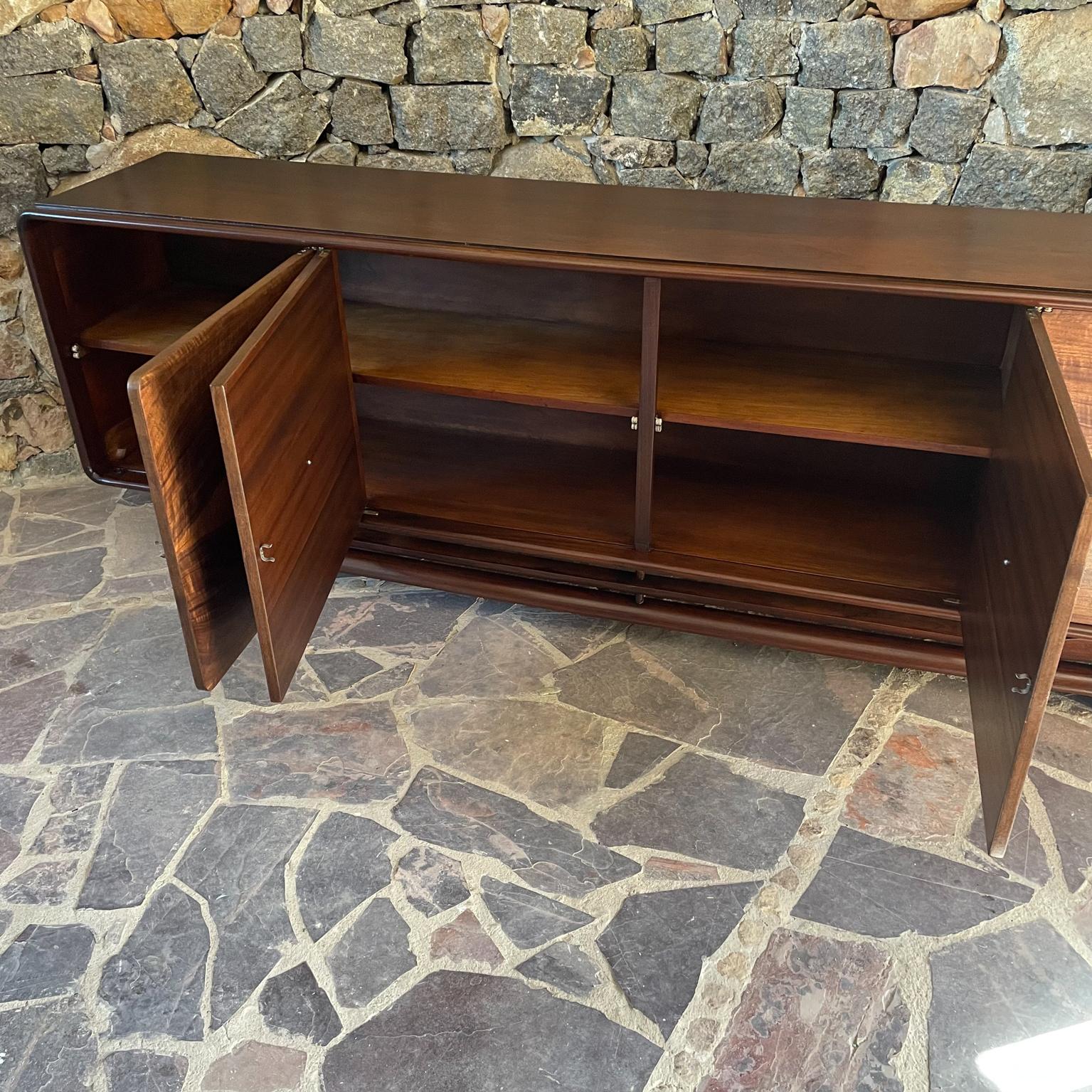  Frank Kyle Custom Mahogany Credenza Sensational Style Mexico City 1950s 1