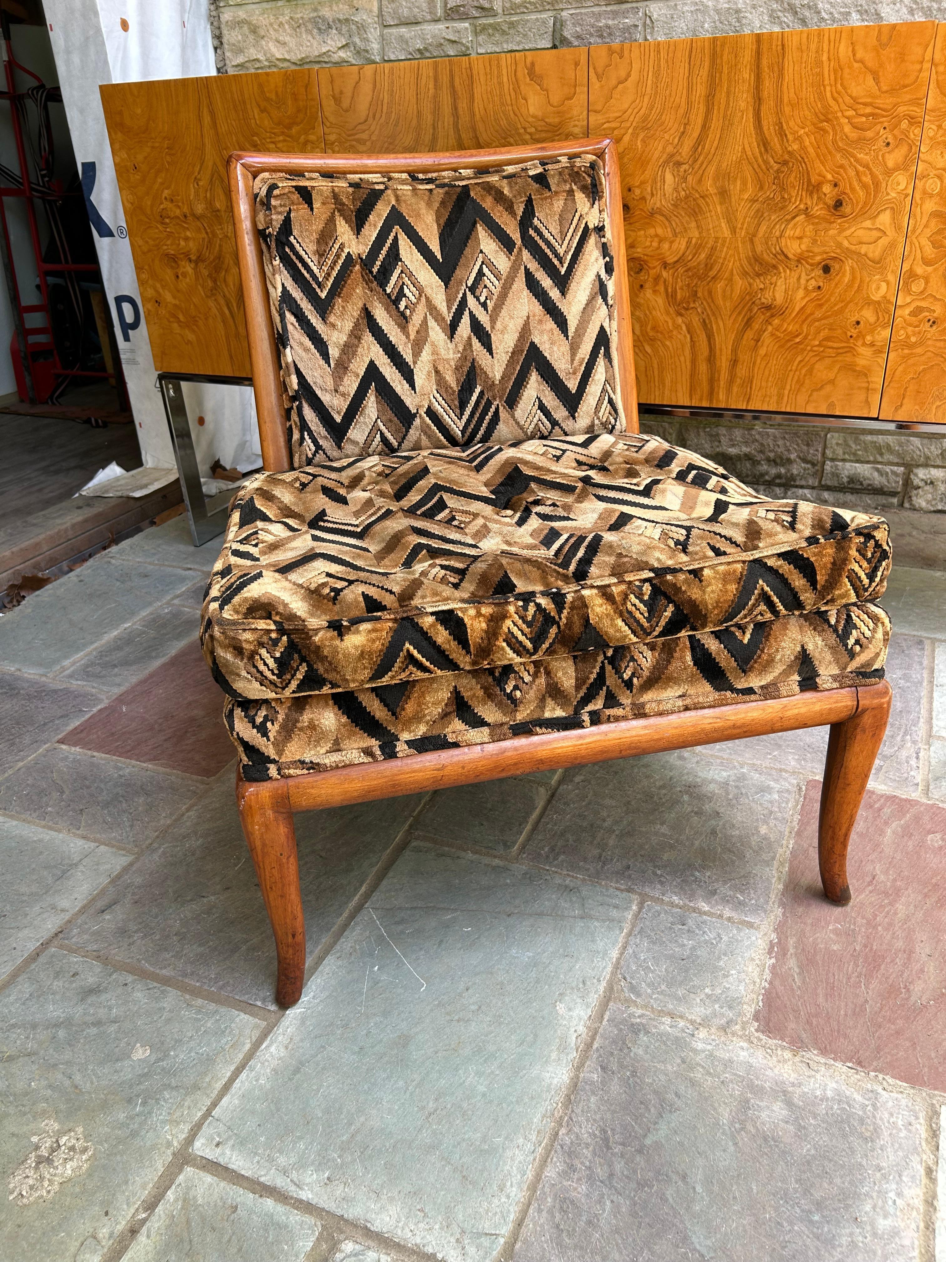 Mid-Century Modern Sensational T.H. Robsjohn-Gibbings Slipper Lounge Chair for Widdicomb For Sale