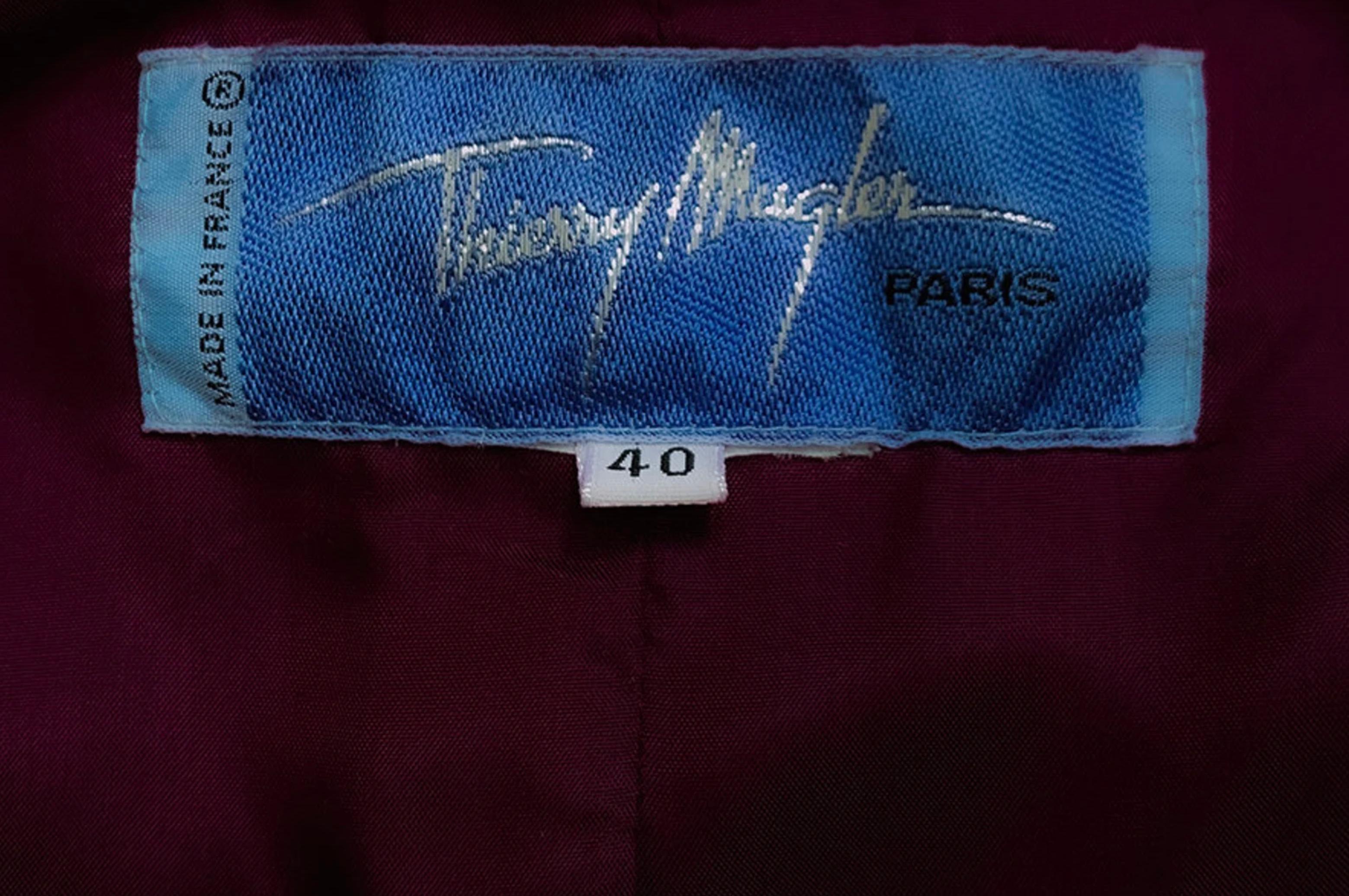 Women's Sensational Thierry Mugler Blazer Jacket extremely rare jewelry crystal velvet  For Sale