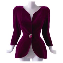 Sensazionale giacca blazer Thierry Mugler rarissimo gioiello in velluto cristallo