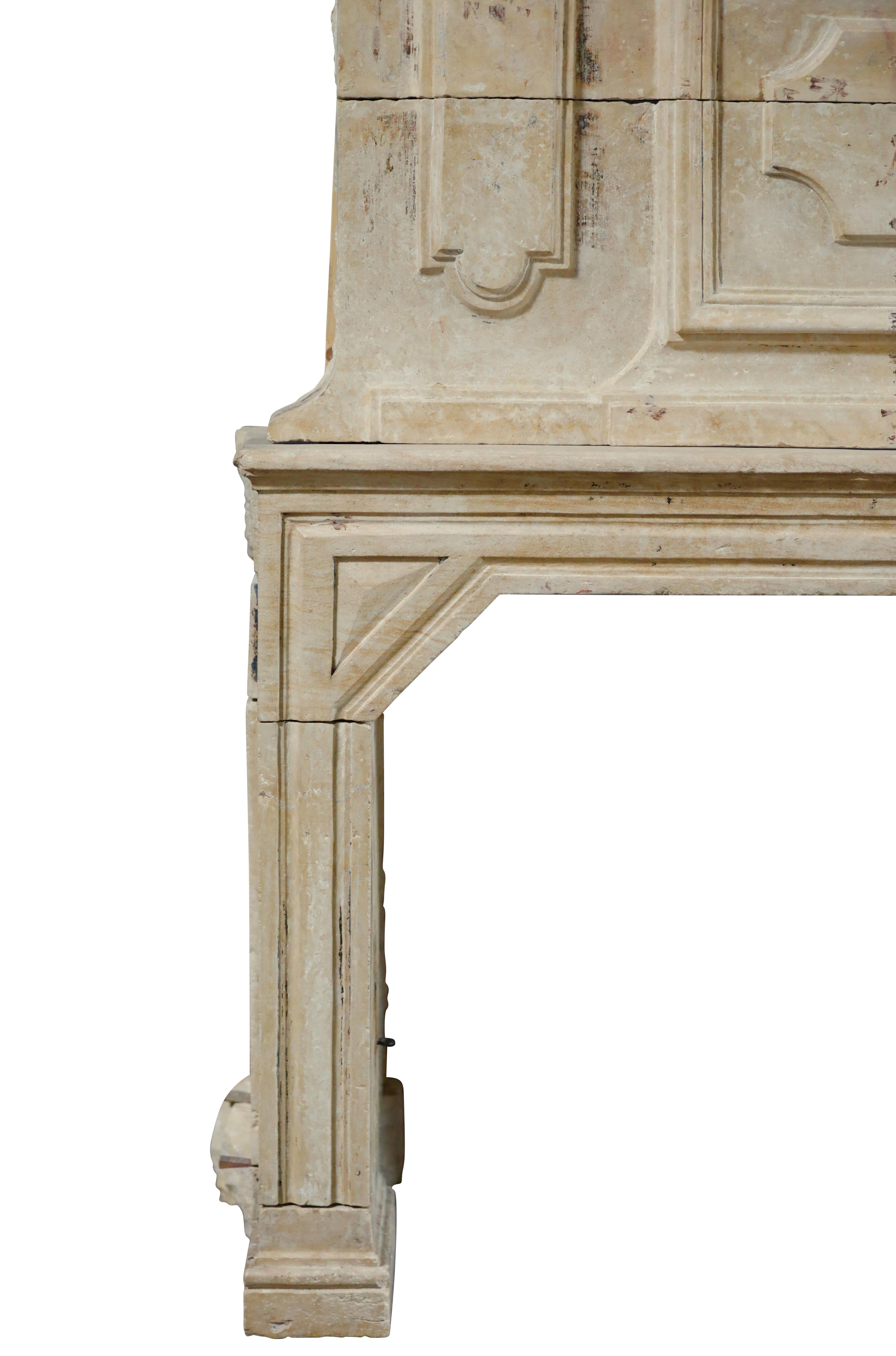 Louis XIII Sensational Timeless Chateau Fireplace Surround For Sale