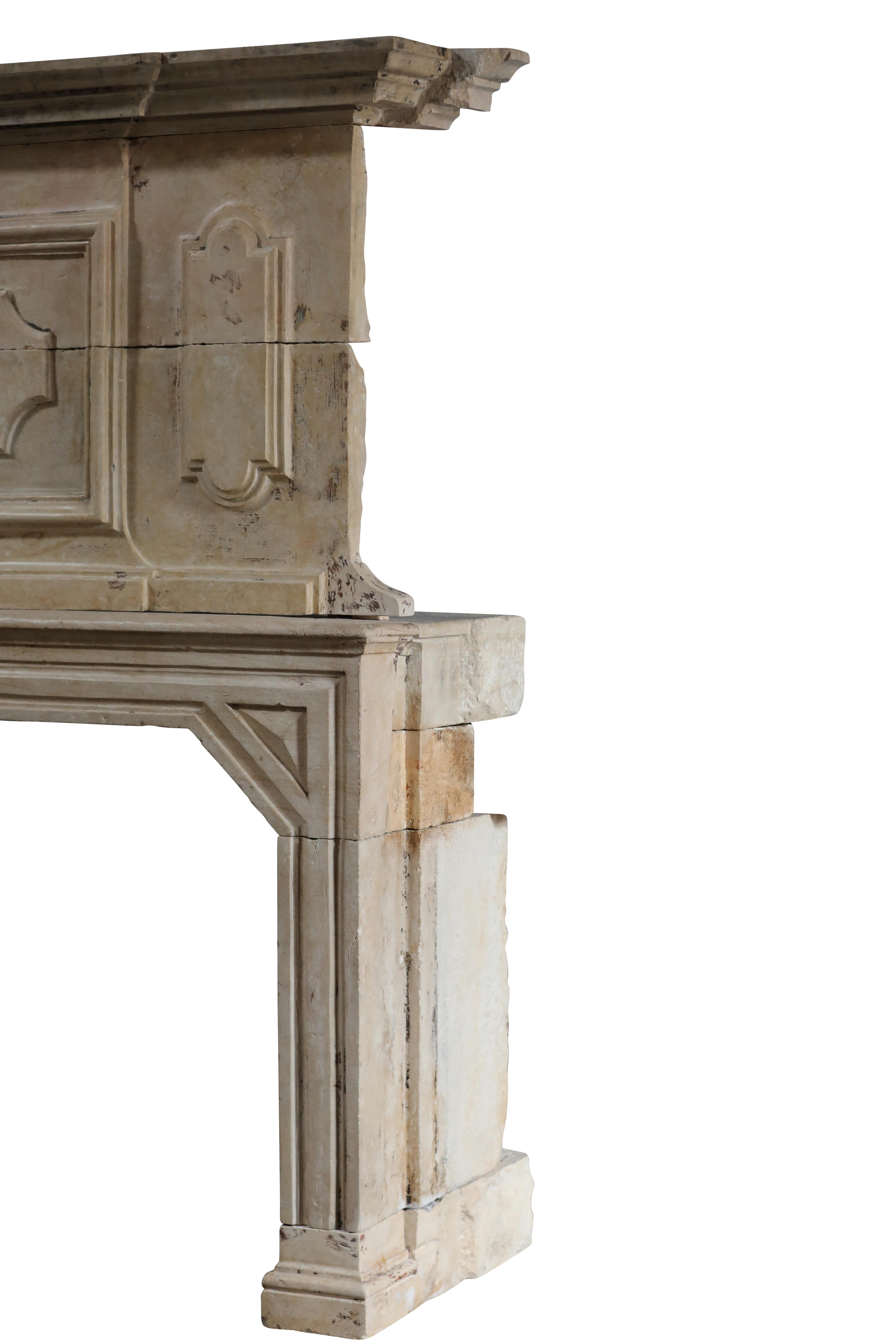18th Century and Earlier Sensational Timeless Chateau Fireplace Surround For Sale