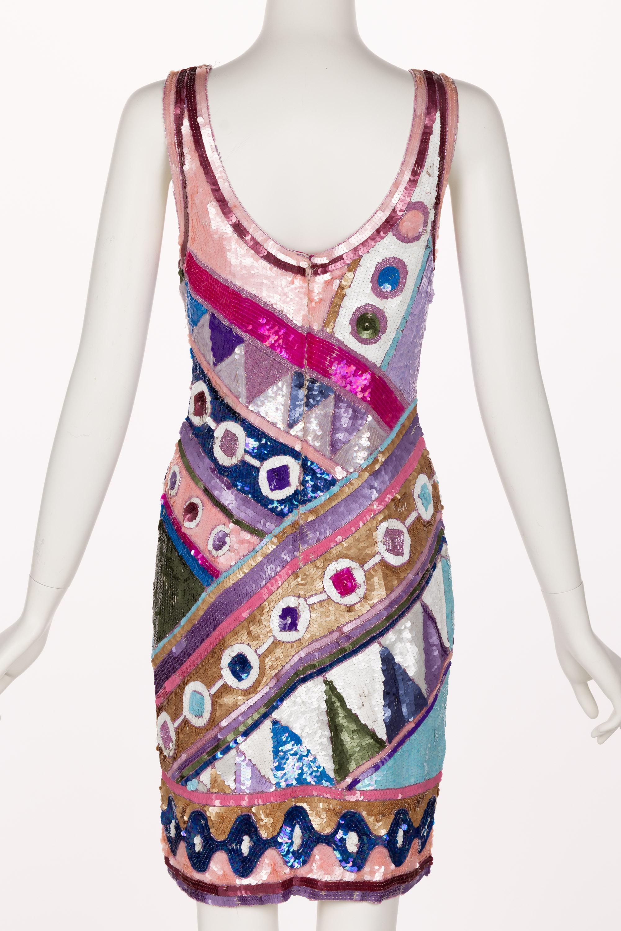  Sensatives Vintage Saks Fifth Avenue Paillettenkleid, 1990er Jahre für Damen oder Herren im Angebot