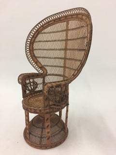 Sensational Woven Rattan Peacock or Balloon Chair