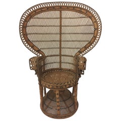 Sensational Woven Rattan Peacock or Balloon Chair