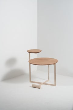 Sense Collection, Wood and Steel American Oak Side Table