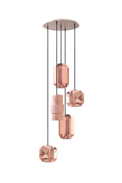 Senso Glass Pendant Light in Rose Gold