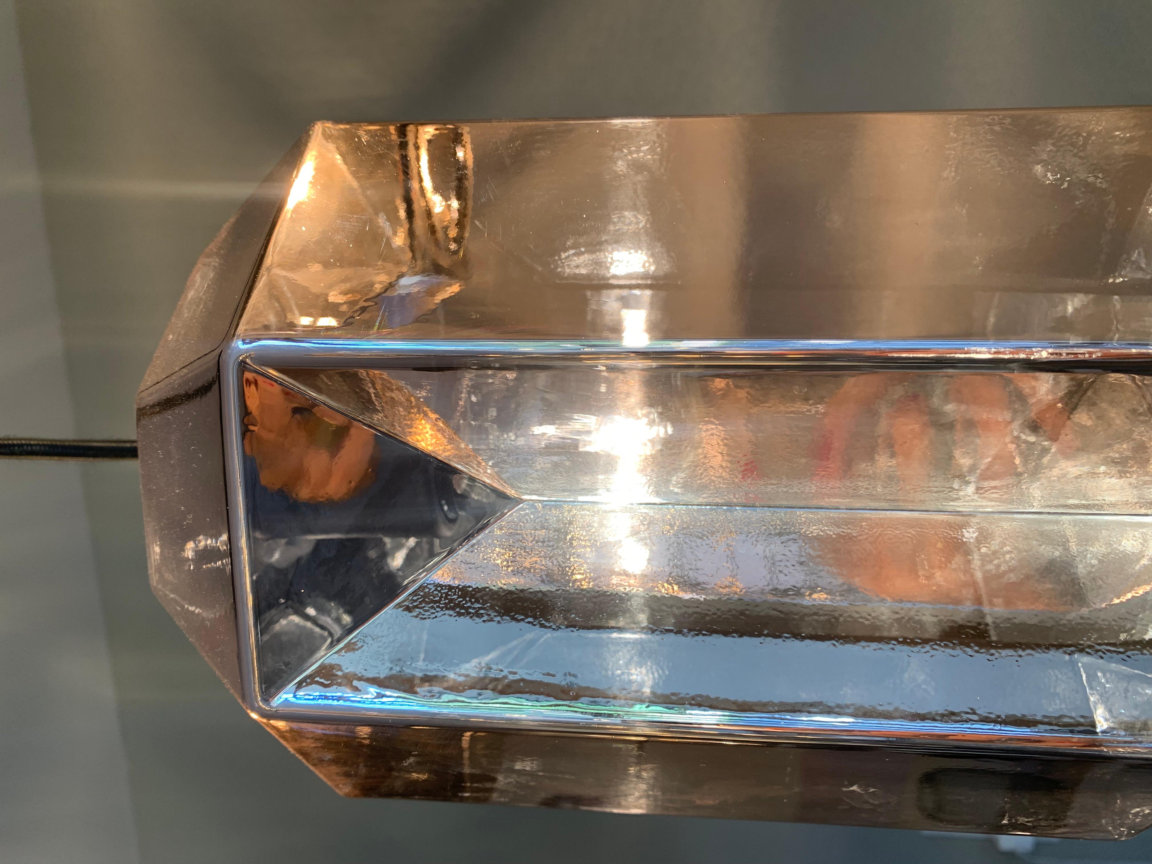 Senso Glass Pendant Light in Rose Gold by Concept Verre In New Condition For Sale In Nice, FR