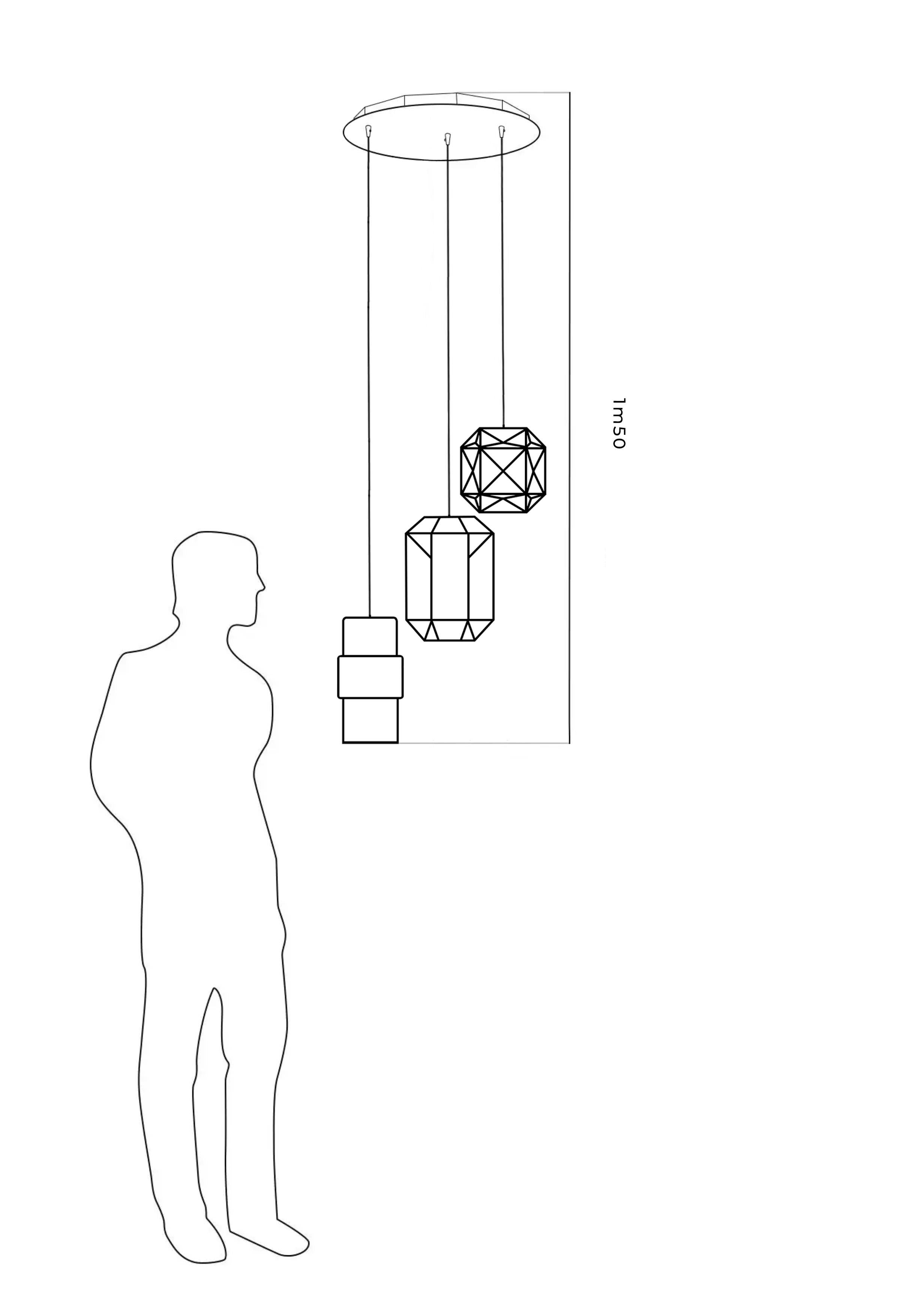 Lampada a sospensione Senso in vetro trasparente e ottone spazzolato di Concept Verre In condizioni Nuovo in vendita a Nice, FR