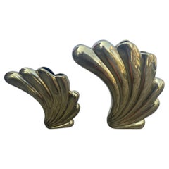 Sensual Dolby Cashier Cast Brass Pair of Vases