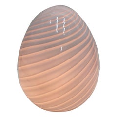 Sensual Large Venini Murano Egg Table Lamp Fixture