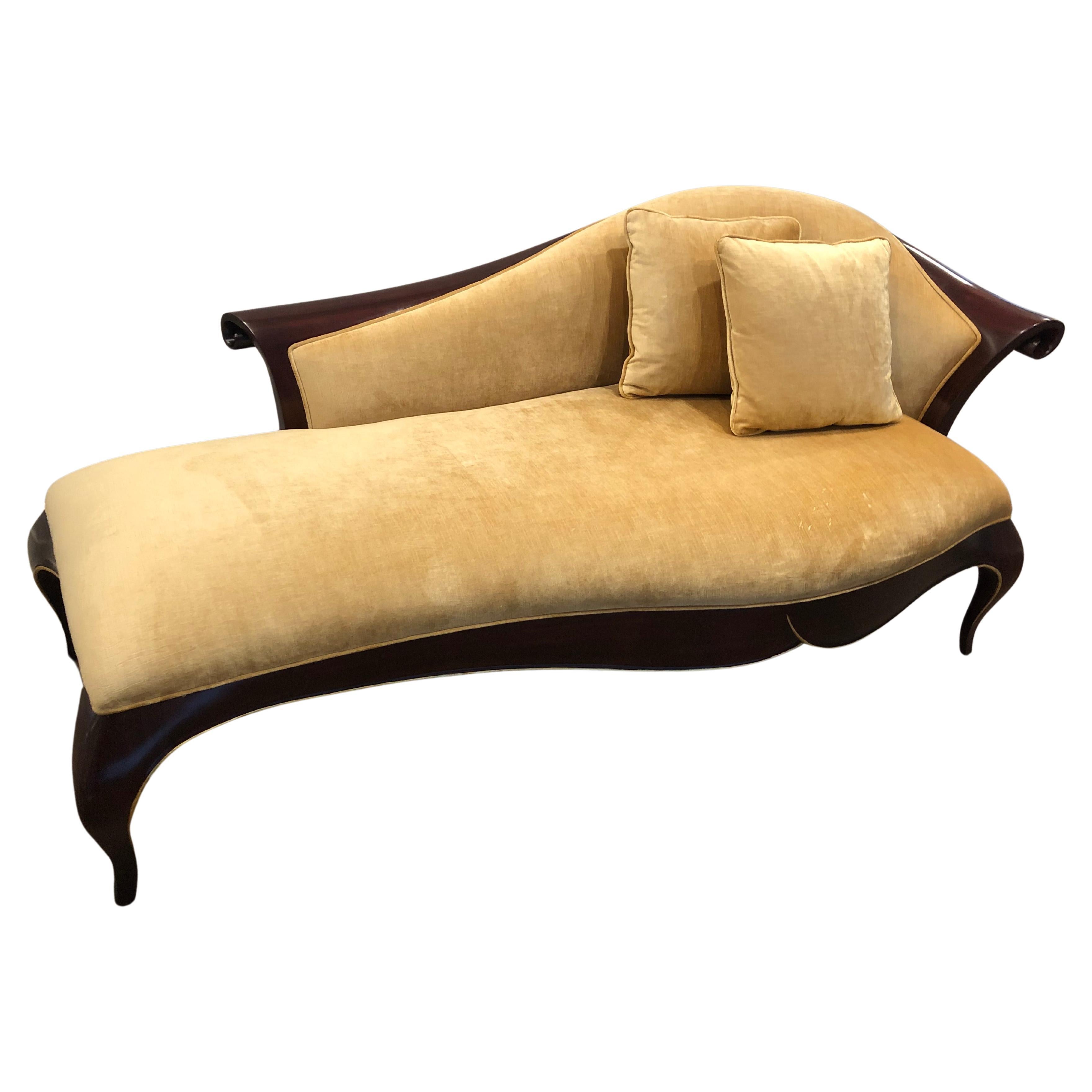 Sensual Luxurious Christopher Guy Sofia Chaise Longue For Sale