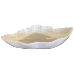 Sensual Organic Modern Large Quartz Onyx Bowl Tabletop Art