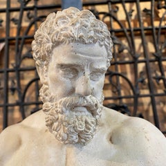 Sensual Realistic French Sculpture of Male Nude Mythological Figure Hercules