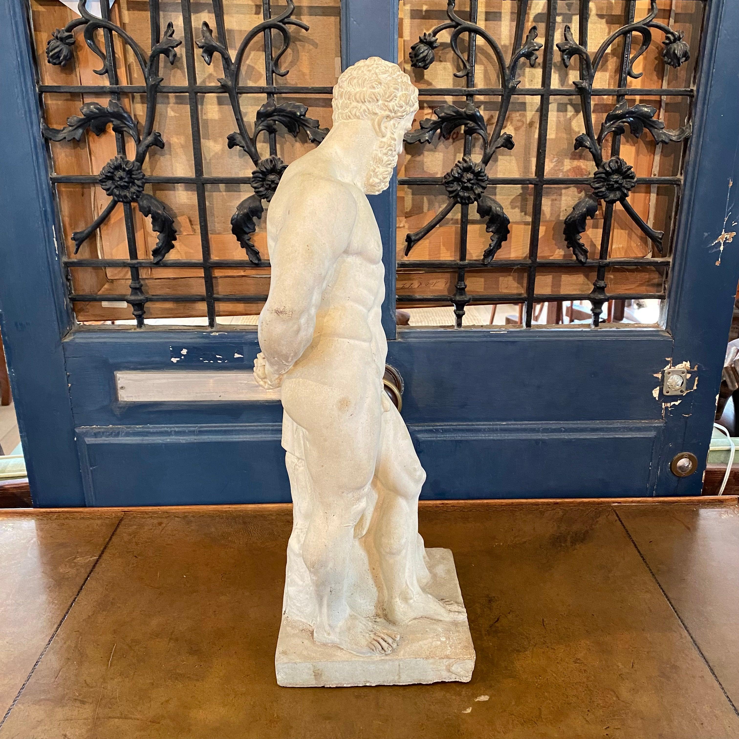 Sensuale realistische französische Skulptur eines männlichen Akts, mythologische Figur, Herkules im Zustand „Gut“ im Angebot in Hopewell, NJ