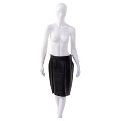 Sensual Vintage Black Leather Skirt