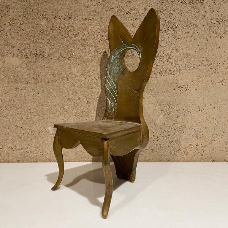 Sensuous Sculpture Brass Chair Female Form 1970s Modern Surrealism For ...