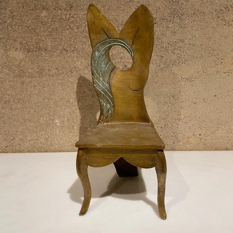 Sensuous Sculpture Brass Chair Female Form 1970s Modern Surrealism For ...