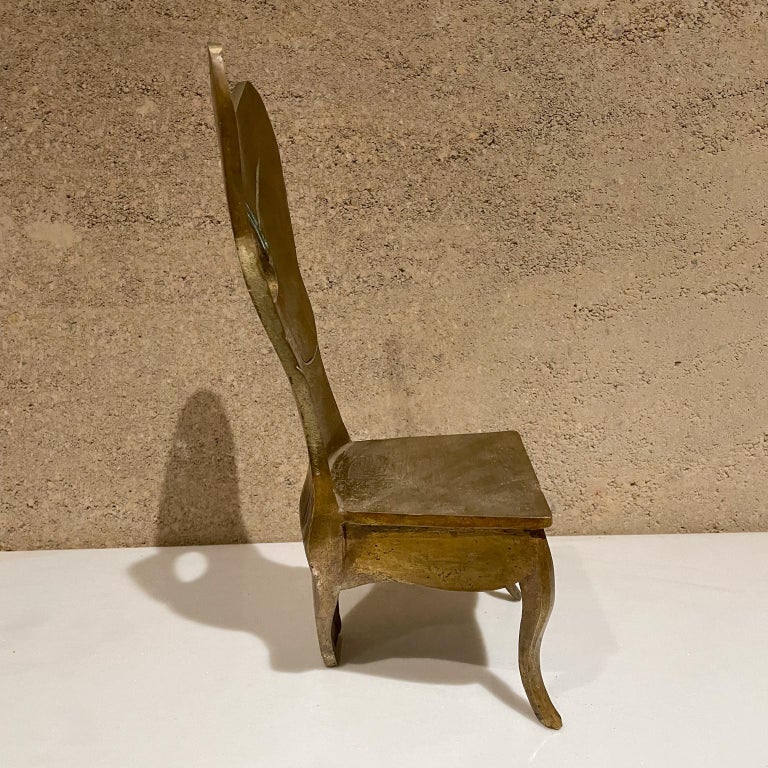 Sensuous Sculpture Brass Chair Female Form 1970s Modern Surrealism For ...