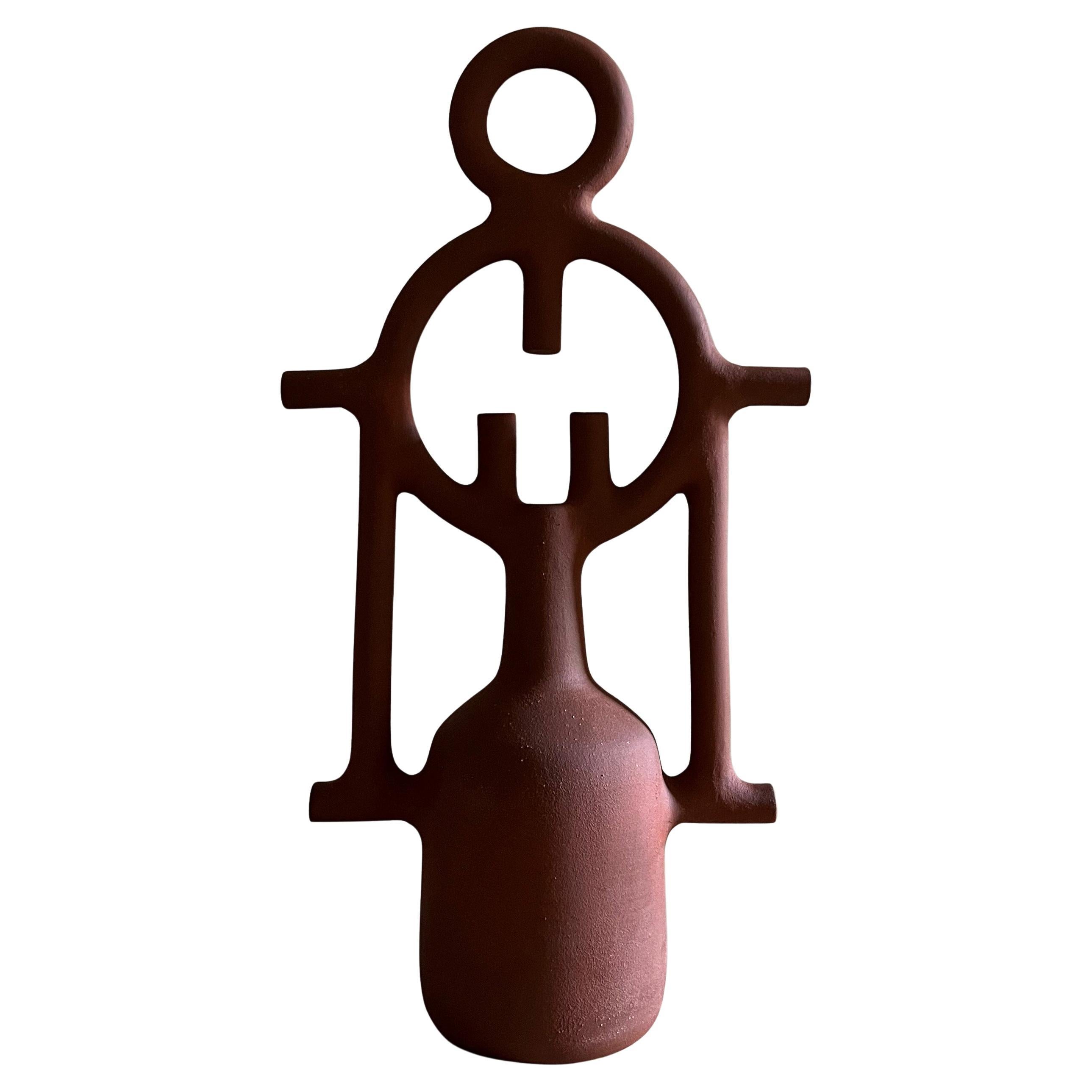 Sentido 0. Sculpture by Aniana Heras in Red stoneware