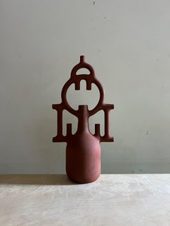 Sentido I. Sculpture by Aniana Heras in Red stoneware