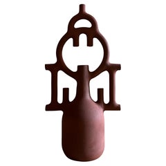 Sentido I. Sculpture by Aniana Heras in Red stoneware