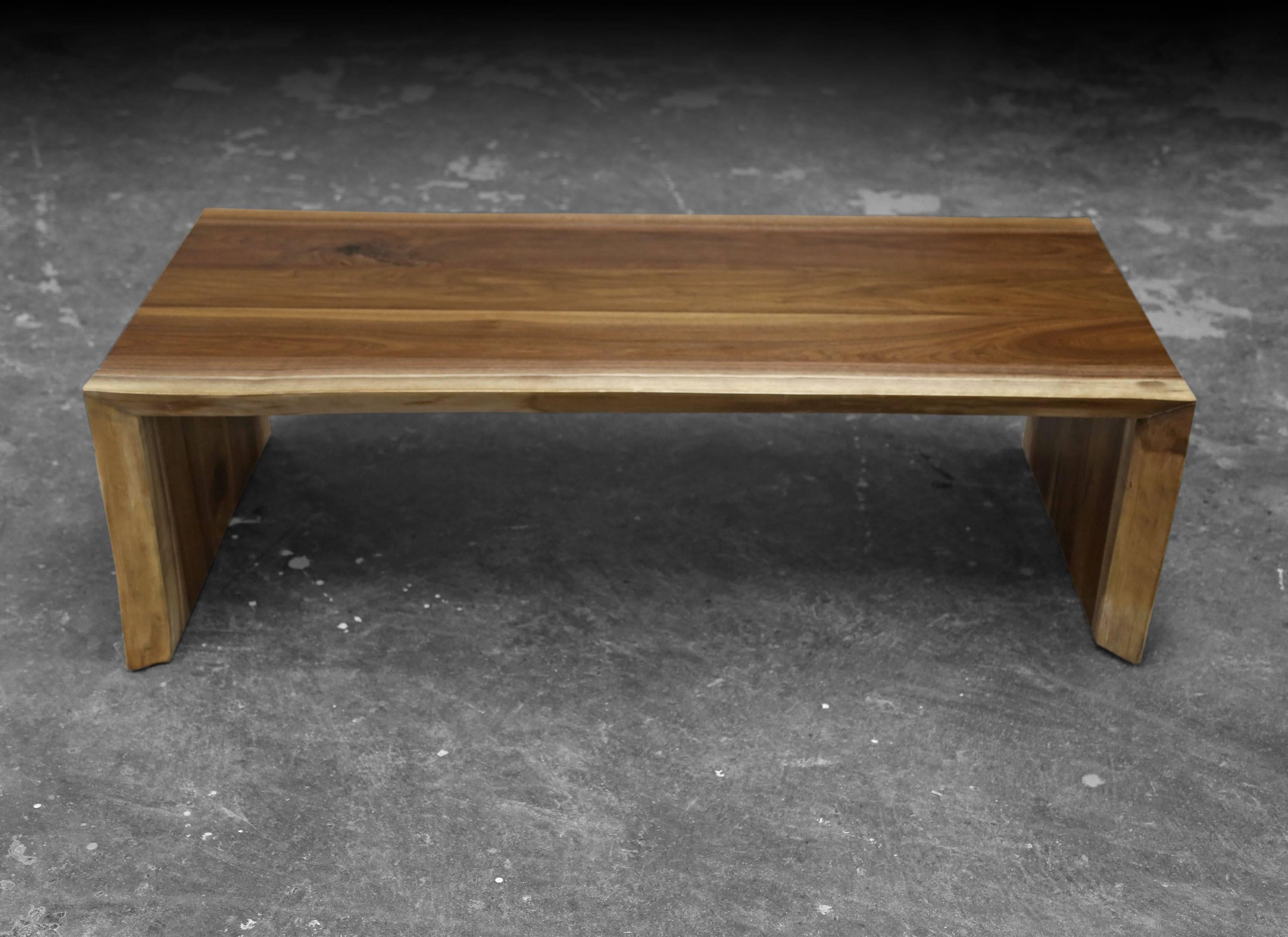 live edge black walnut coffee table