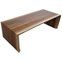 Sentient Folded Black Walnut Slab Live Edge Coffee Table