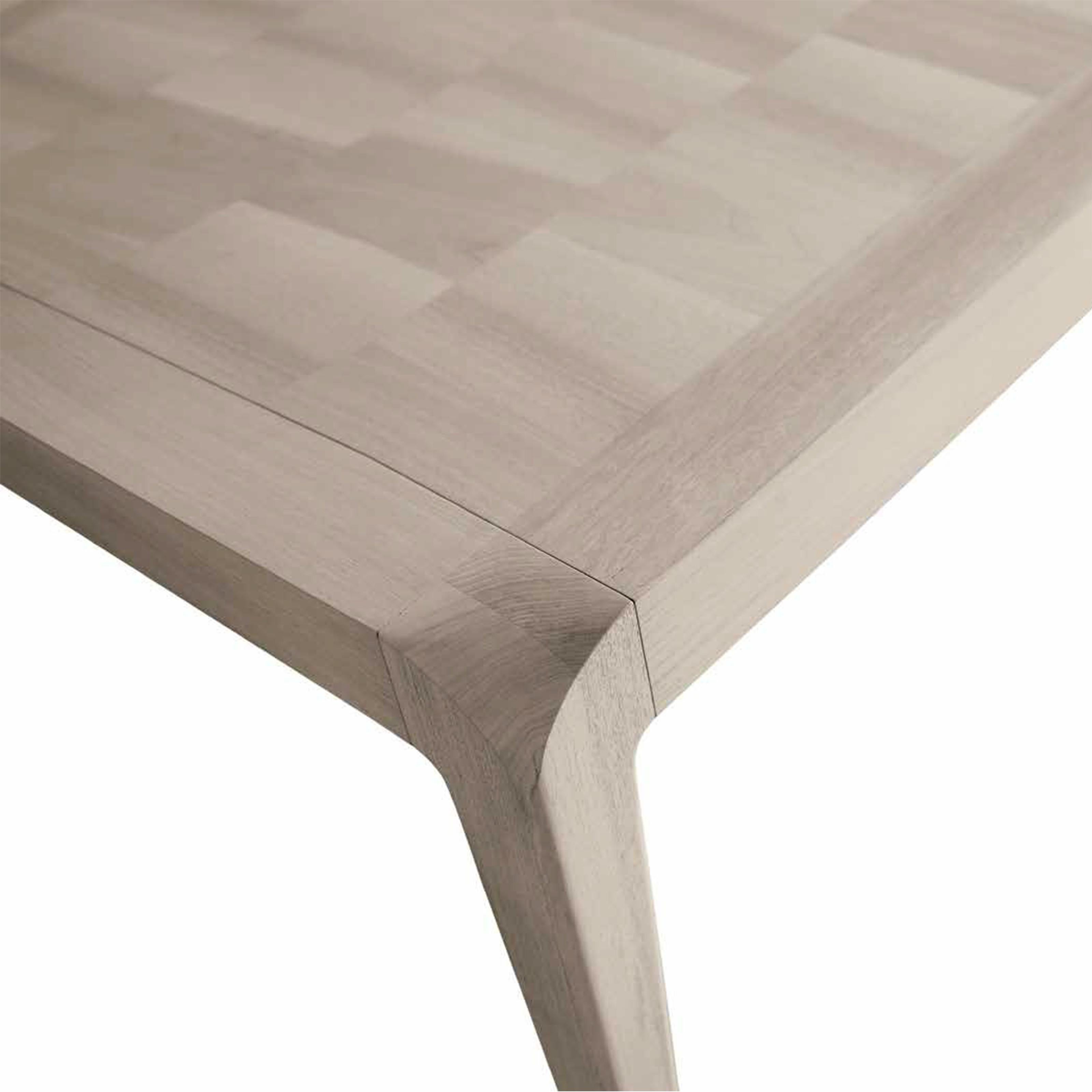 Modern Sentiero Solid Wood Table, Walnut in Hand-Made Natural Grey Finish, Contemporary For Sale