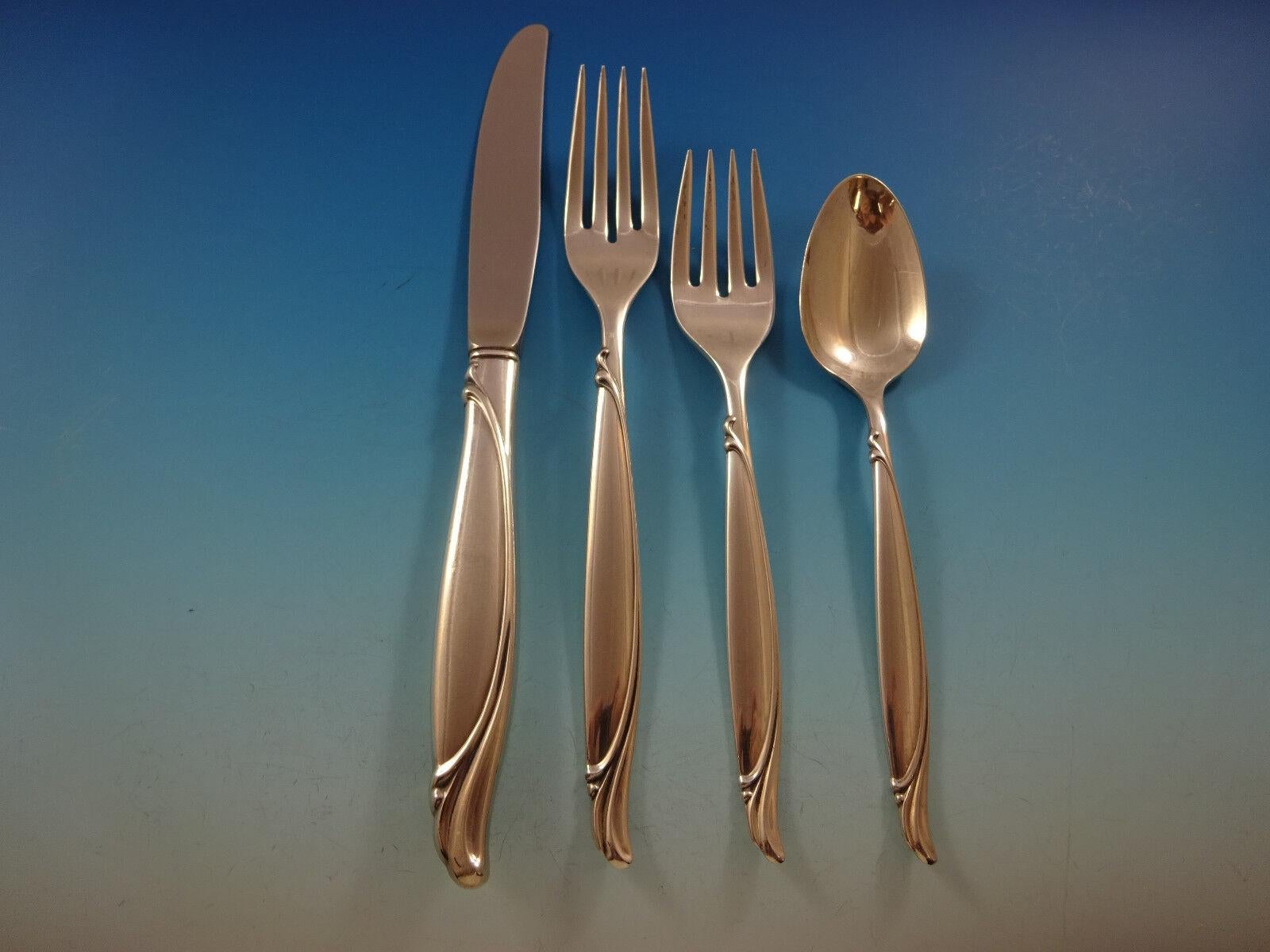 Sentimental by Oneida Sterling Silver Flatware Set For 8 Service 44 Pieces For Sale 4