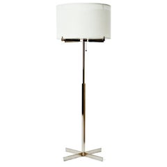 Sentinel Console Lamp with White Linen Shade by Powell & Bonnell