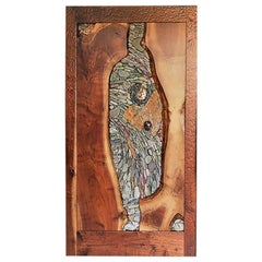 'Sentinel' Solid Wood Sliding Barn Style Door with Rock, Fossil & Crystal Detail