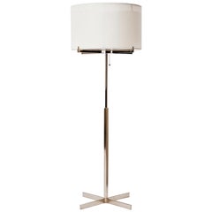 Sentinel Table Lamp with White Linen Shade by Powell & Bonnell