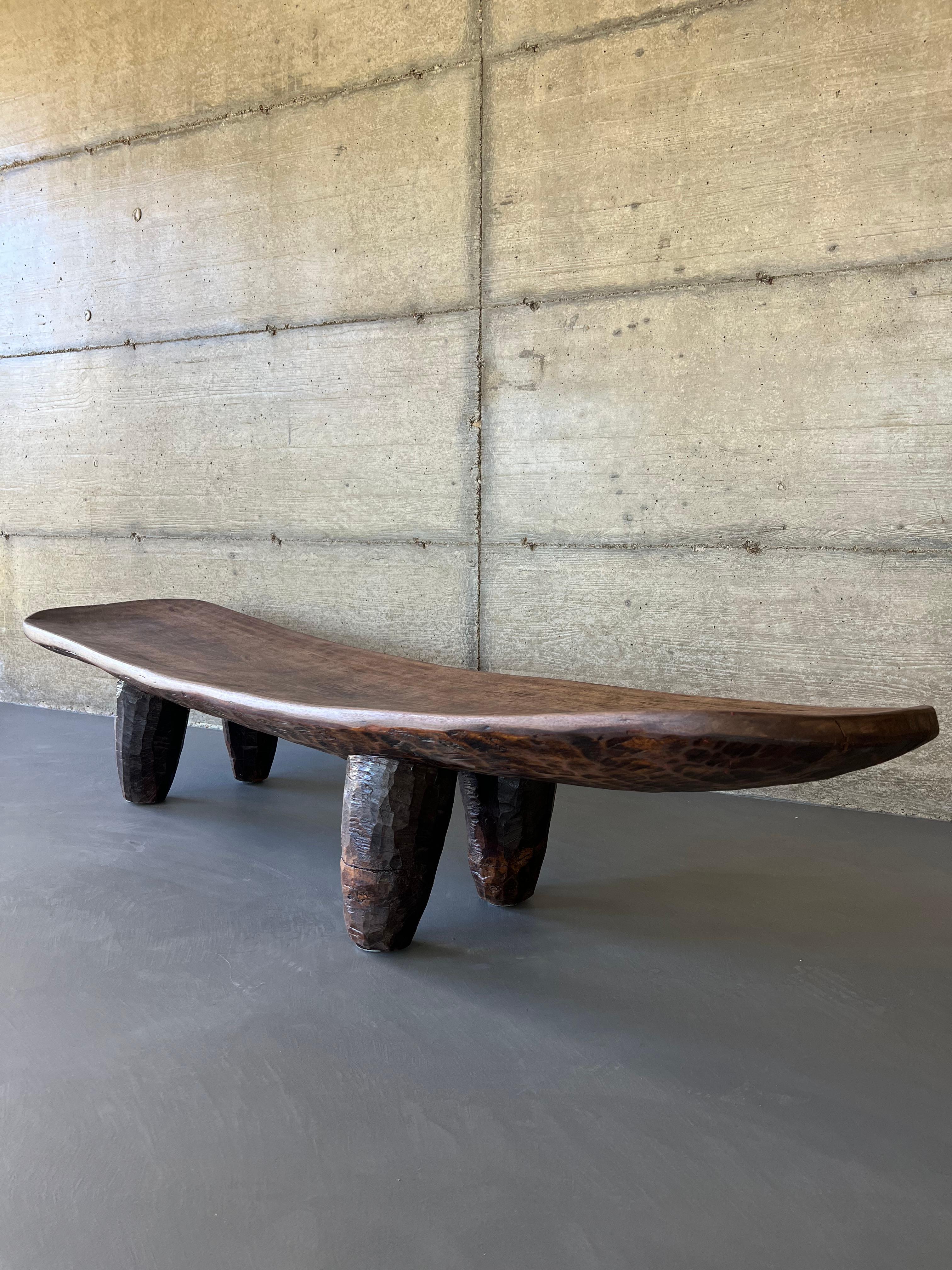 Banc, table basse ou console Senufo, de Cost ivoire, années 1950 2