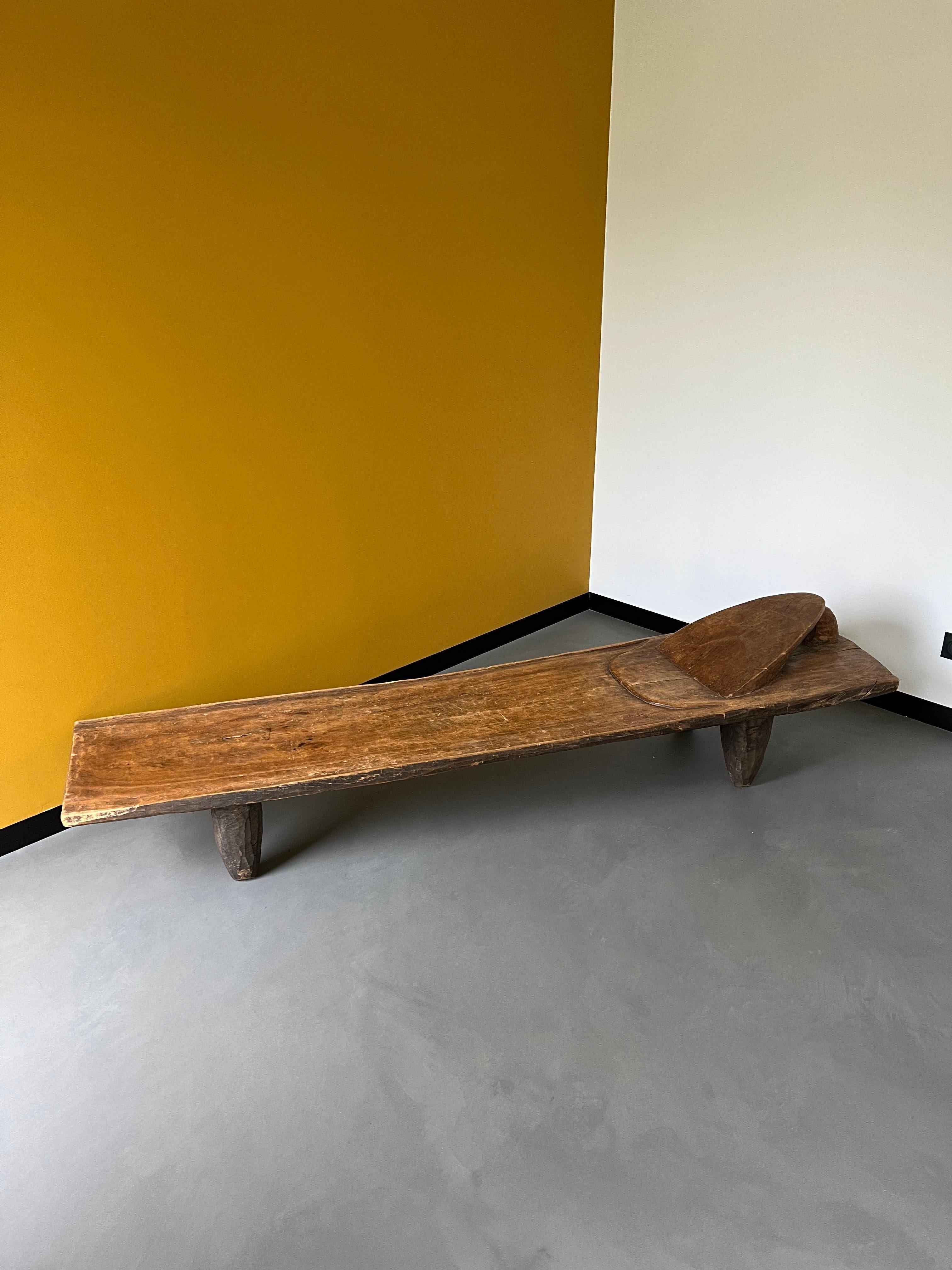 Woodwork Senufo Bench from Ivory Cost, Monoxyle 1950 For Sale