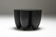 Senufo Coffee Table in Burnt and Waxed Iroko Wood by Arno Declercq