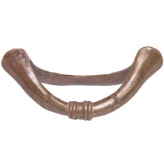 Bracelet de couronne en roseaux de cuivre Senufo, vers 1850