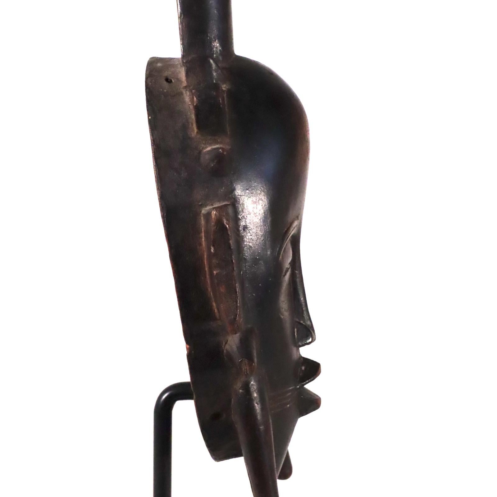 Senufo Face Mask Kpelie Cote D'ivoire Mali Burkina Faso West African Tribal Art In Good Condition In Santa Fe, NM