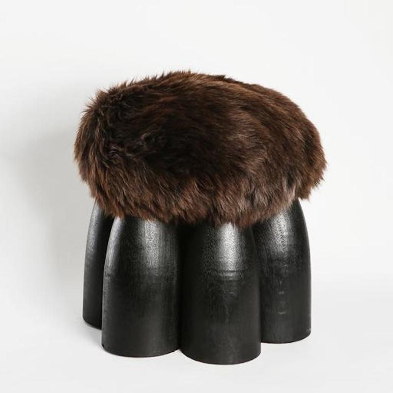 Moderne Pouf Senufo, tabouret signé unique, Arno Declercq en vente