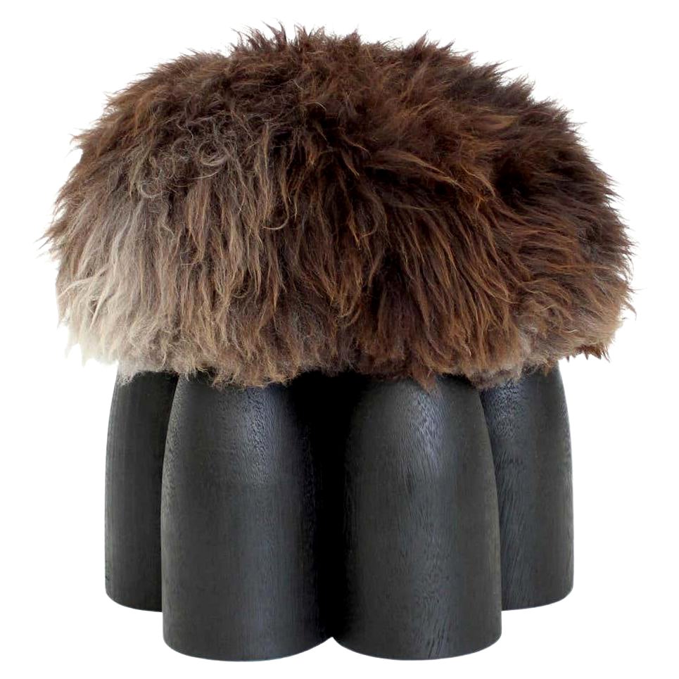 Pouf Senufo, tabouret signé unique, Arno Declercq en vente