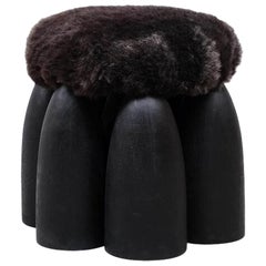 Senufo Ottoman, Unique Signed Stool by Arno Declercq