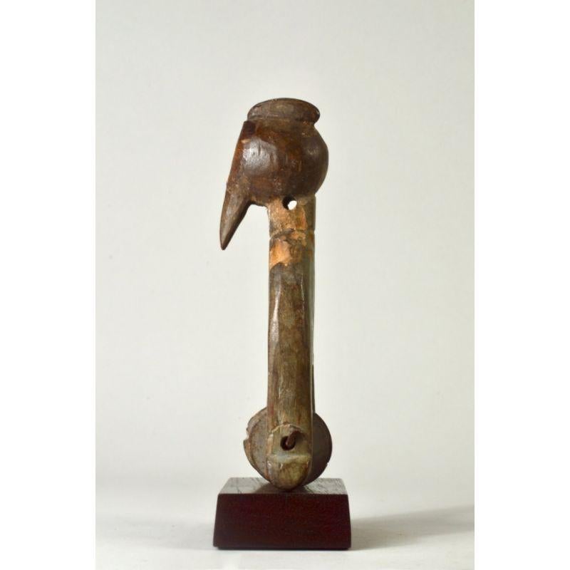 Tribal Senufo Pulley with Bird Head Finial in Wood For Sale
