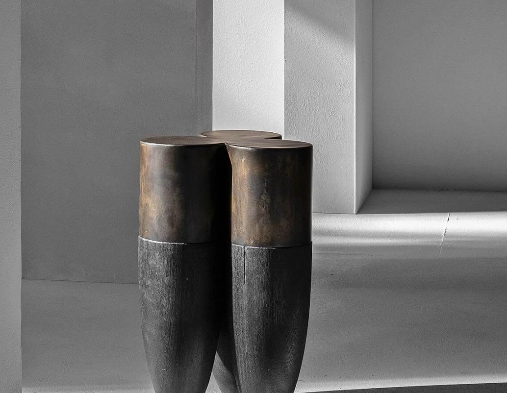 Senufo side table, Arno Declercq


Measures: 30 cm L x 30 cm W x 45 cm H
11.8” L x 11.8” W x 17.7” H

Iroko wood and patinated steel

Signed by Arno Declercq.

Arno Declercq
Belgian designer and art dealer who makes bespoke objects with
