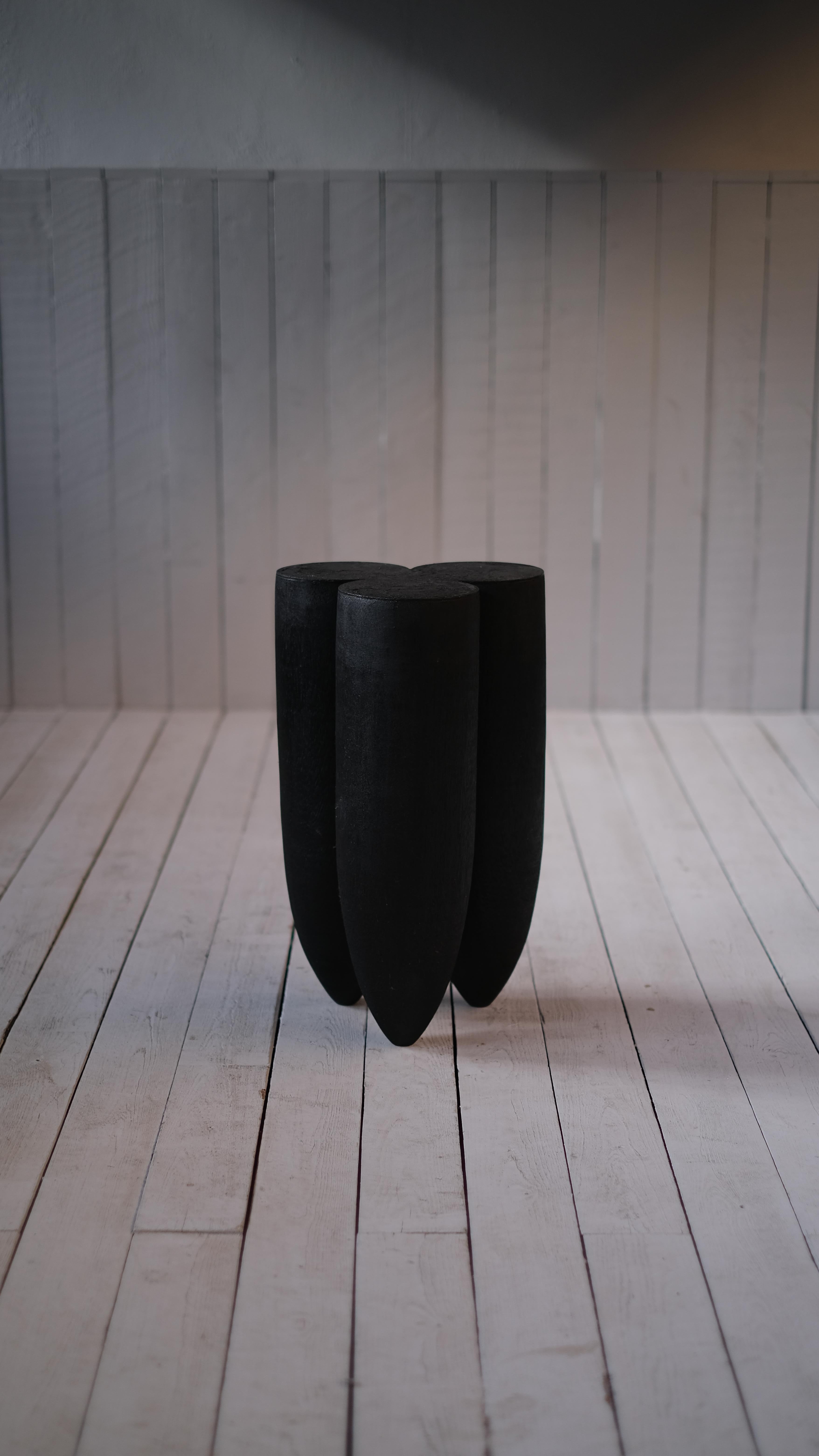 Senufo Stool in Iroko Wood by Arno Declercq For Sale 1