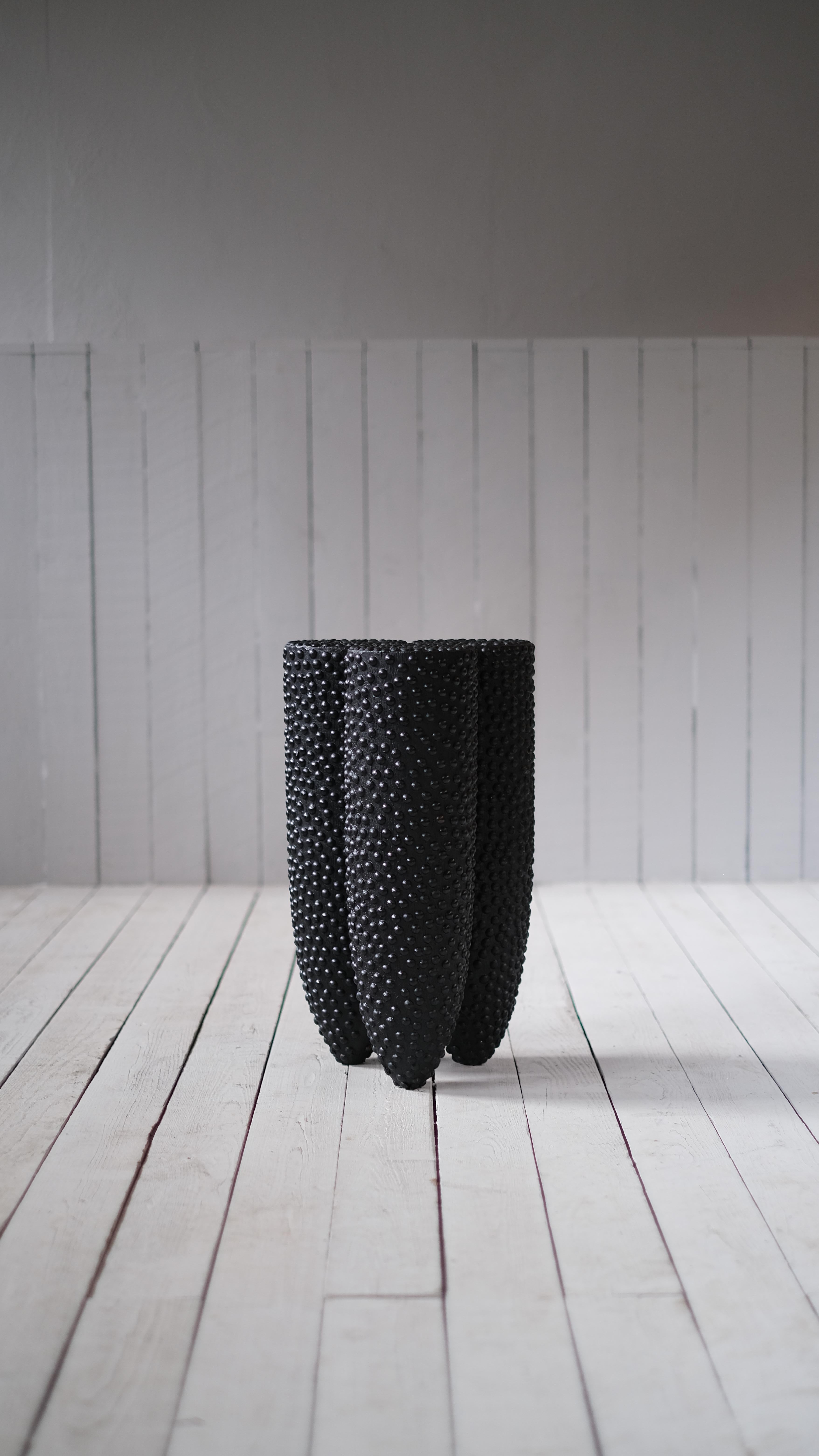Contemporary Senufo Stool Nails in Iroko Wood by Arno Declercq For Sale