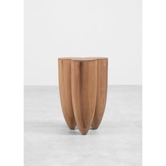 Tabouret Senufo naturel en noyer africain par Arno Declercq