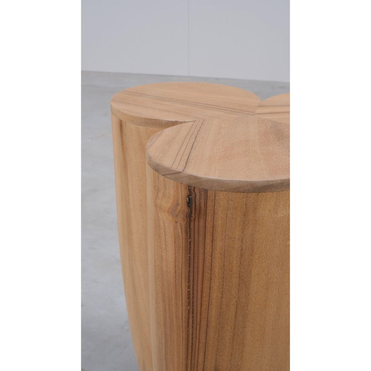 Modern Senufo Stool Natural in African Walnut by Arno Declercq